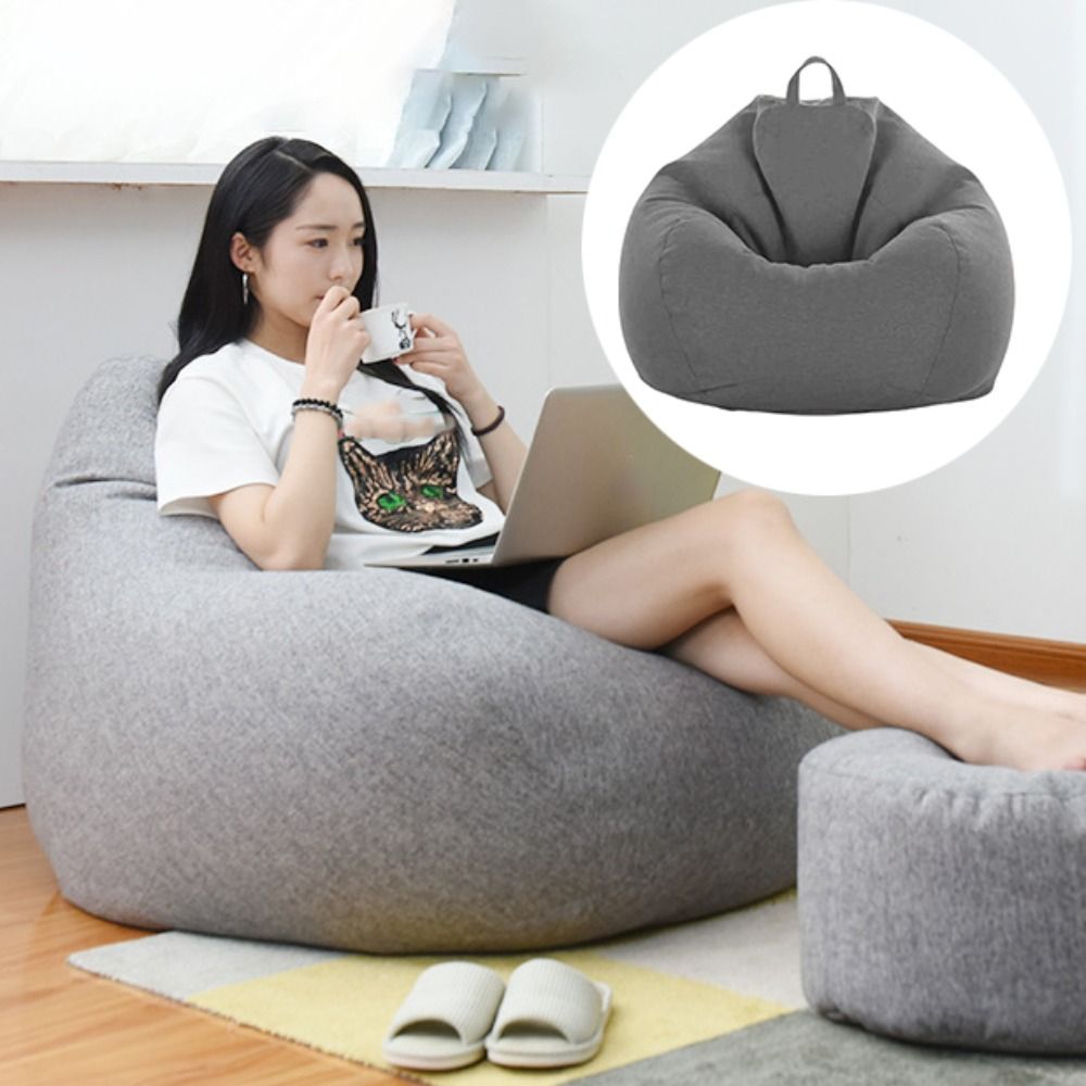 Floor Cushion Pouf - غطاء أريكة مريح لكرسي الفول قابل