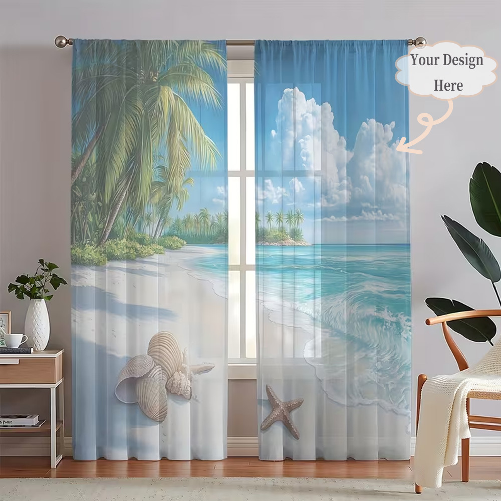 Home And Textiles - ستائر شفافة مسطحة ثنائية الأبعاد مخصصة