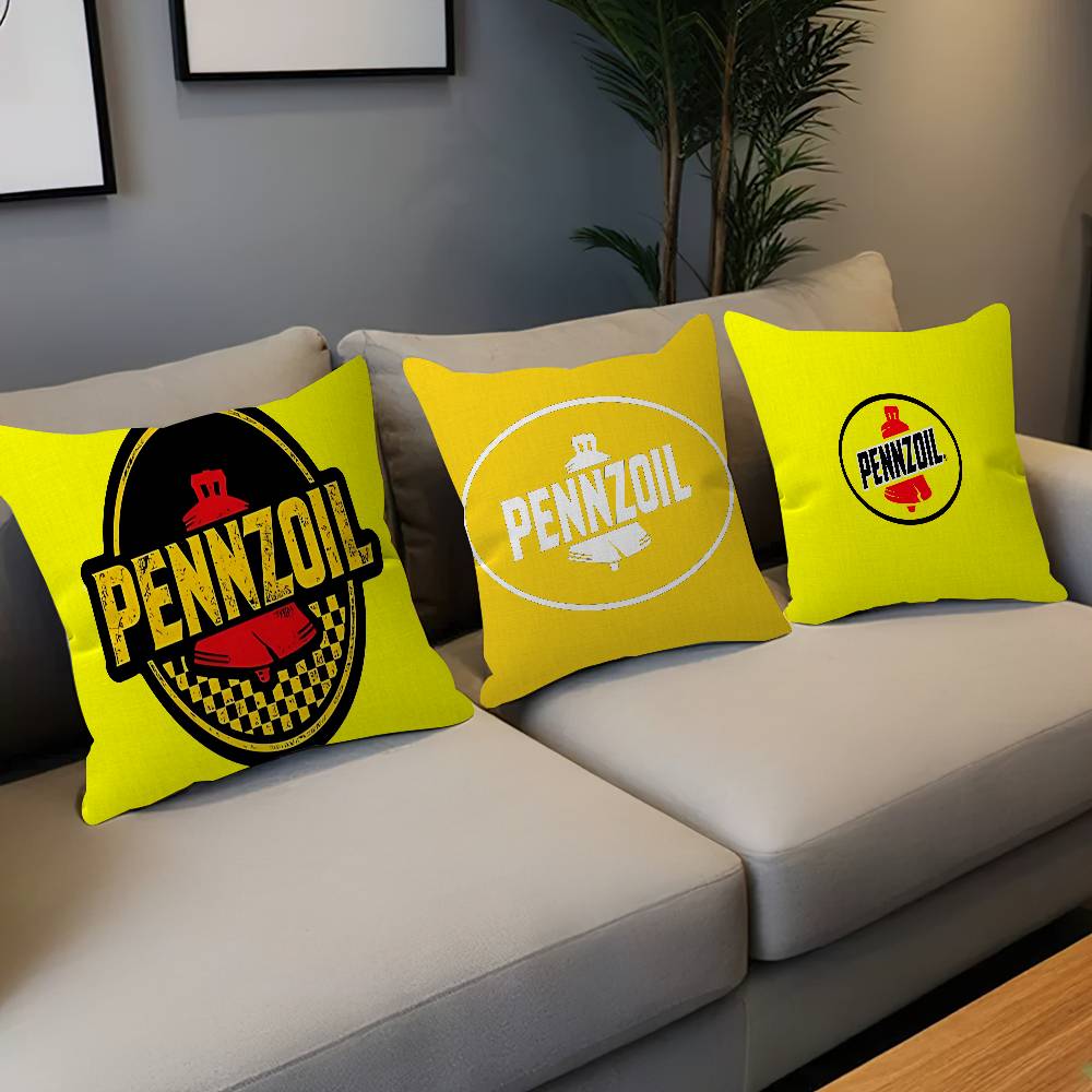Home Textiles Logo - غطاء وسادة بتصميم شعار PENNZOIL من