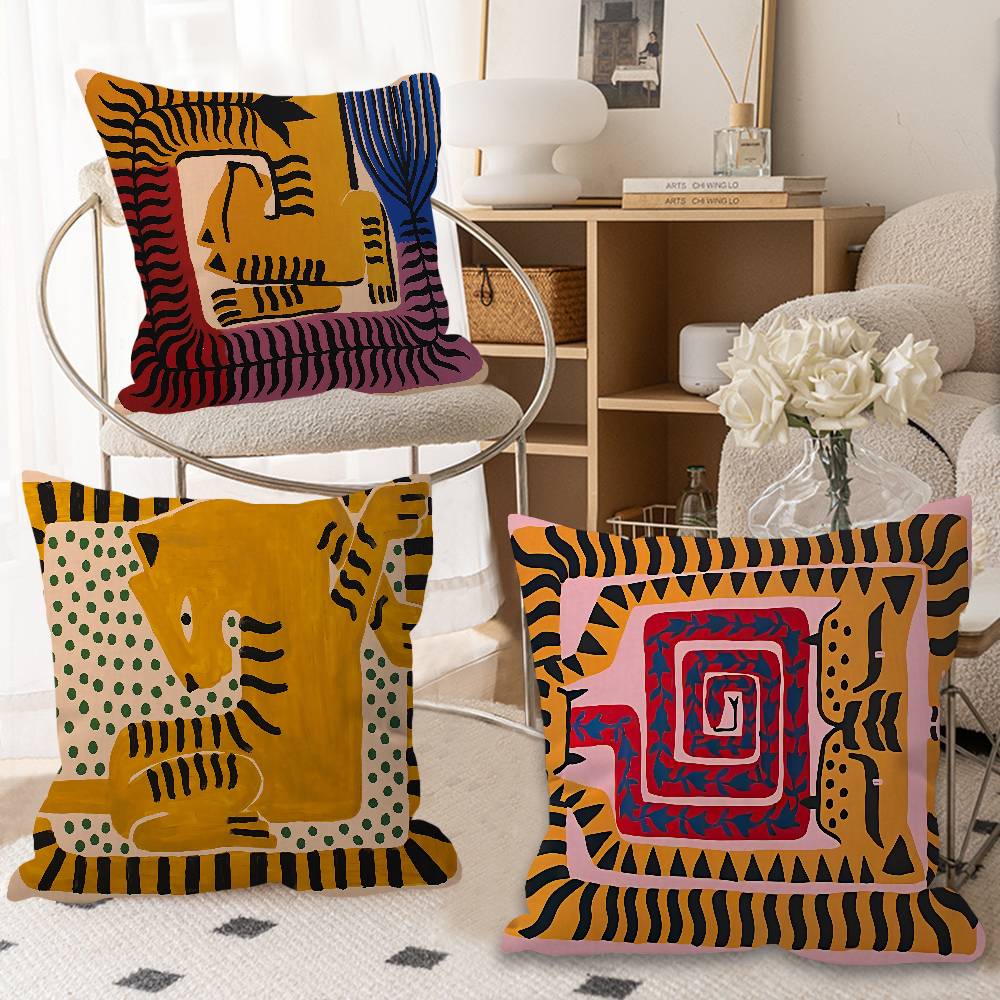 Home Textiles Egypt - وسائد ديكور منزلية مخصصة بصورة نمر