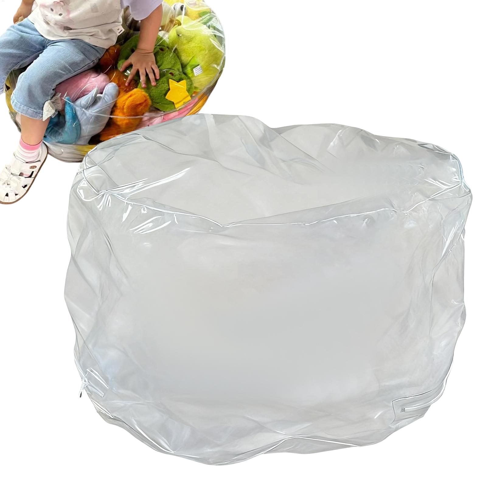 Floor Cushion Pouf - كرسي تخزين شفاف على شكل حيوانات،