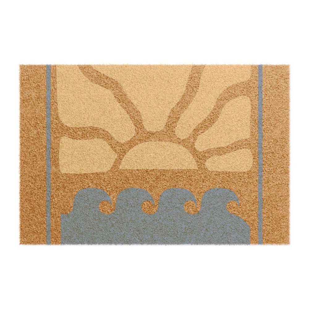 Sunrise Home Textiles & Apparel - سجادة مدخل بتصميم أمواج شروق الشمس،