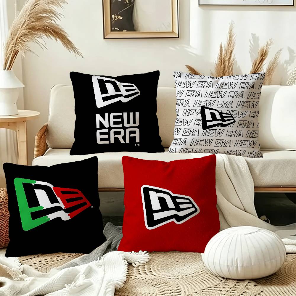 Home Textiles Logo - غطاء وسادة بشعار N-NewS E-Era، غطاء
