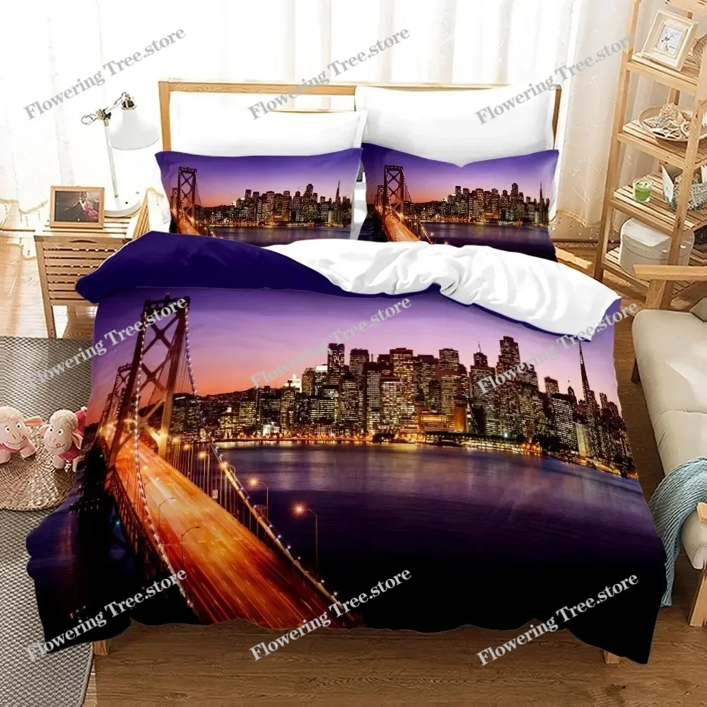 طقم أغطية سرير بتصميم منظر ليل - مراجعة Home Textiles New York وسعره