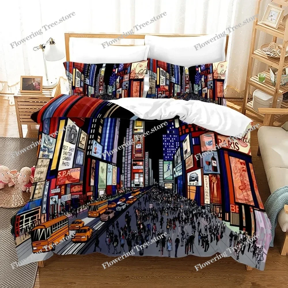طقم أغطية سرير بتصميم منظر ليل - مراجعة Home Textiles New York وسعره