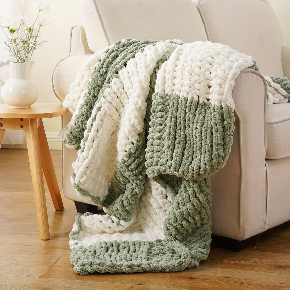بطانية محبوكة سميكة 50x60، ناع - مراجعة Throw Blanket Chunky Knit وسعره