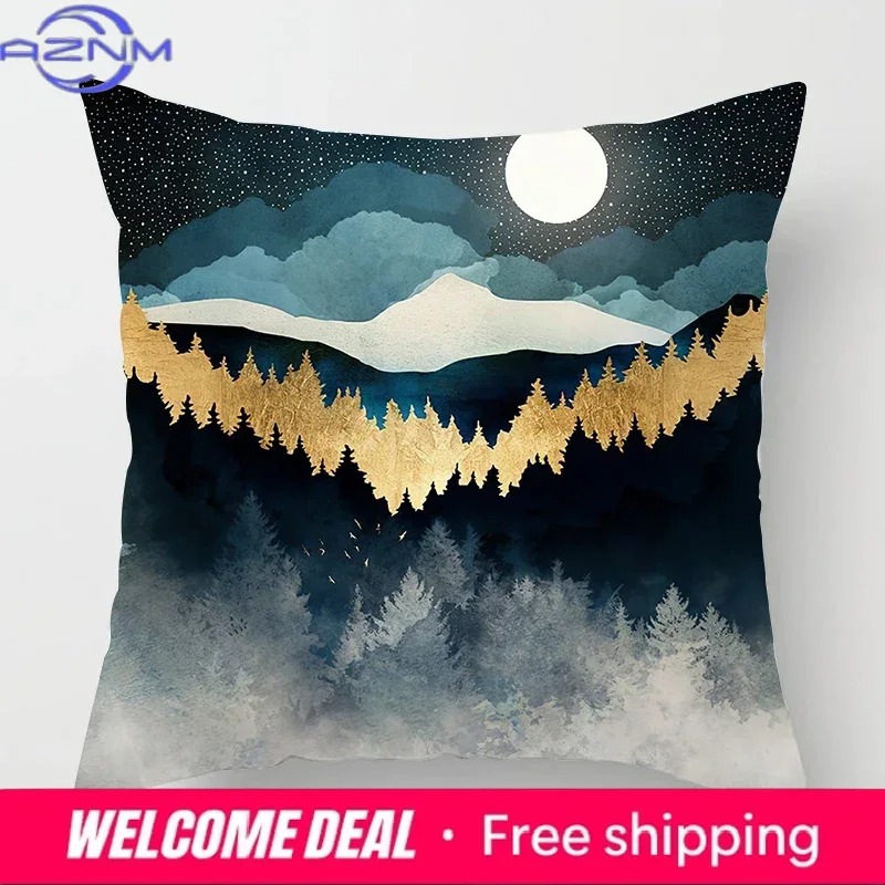 غطاء وسادة معدني بتصميم جبال ن - مراجعة Sunrise Home Textiles & Apparel وسعره