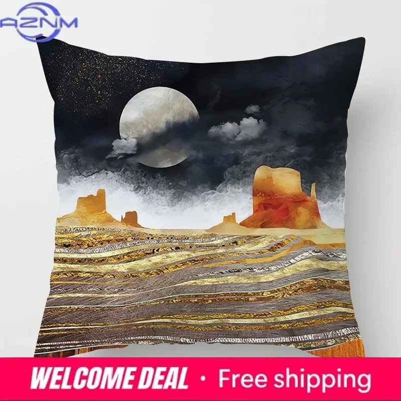 غطاء وسادة معدني بتصميم جبال ن - مراجعة Sunrise Home Textiles & Apparel وسعره