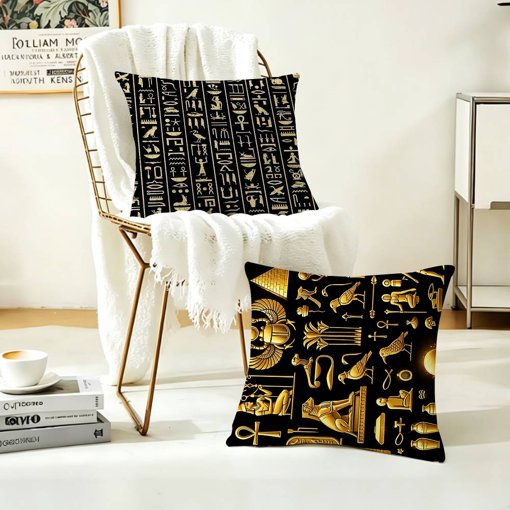 غطاء وسادة مطبوع بنمط الهيروغل - مراجعة Home Textiles Egypt وسعره