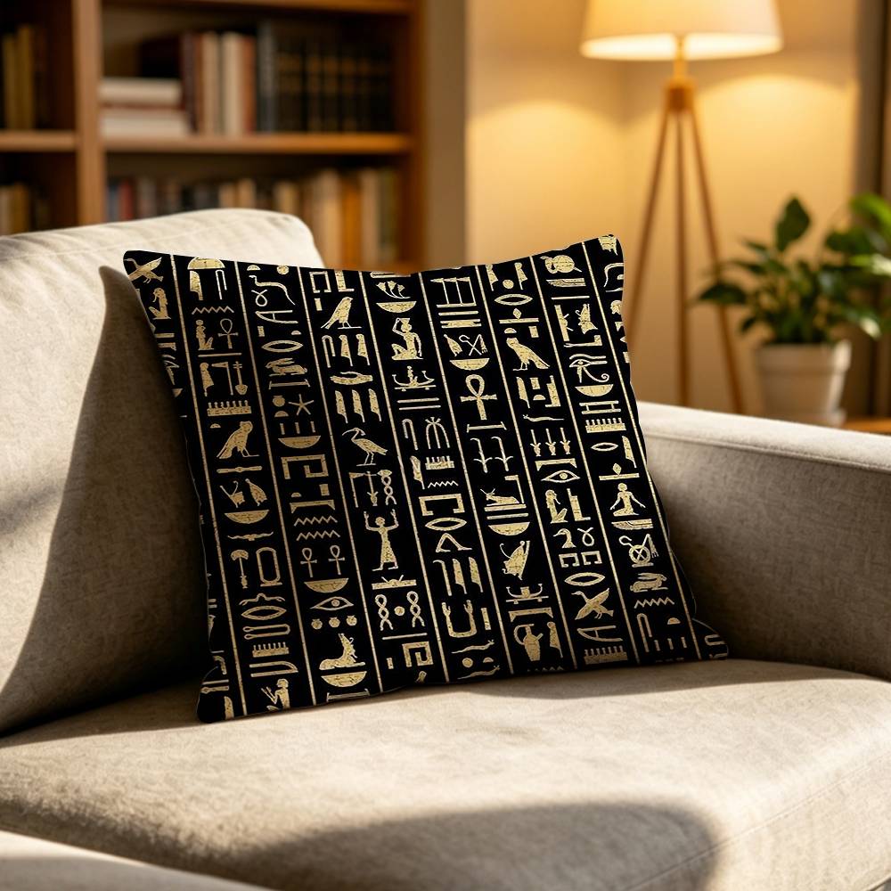 غطاء وسادة مطبوع بنمط الهيروغل - مراجعة Home Textiles Egypt وسعره