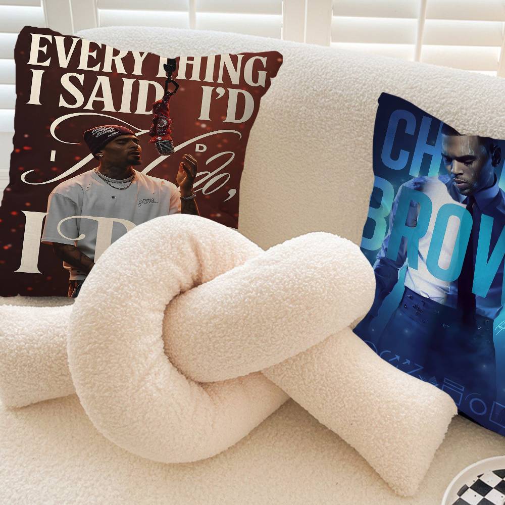 غطاء وسادة كريس براون بأنماط م - مراجعة Home Textiles Classic Fashion وسعره