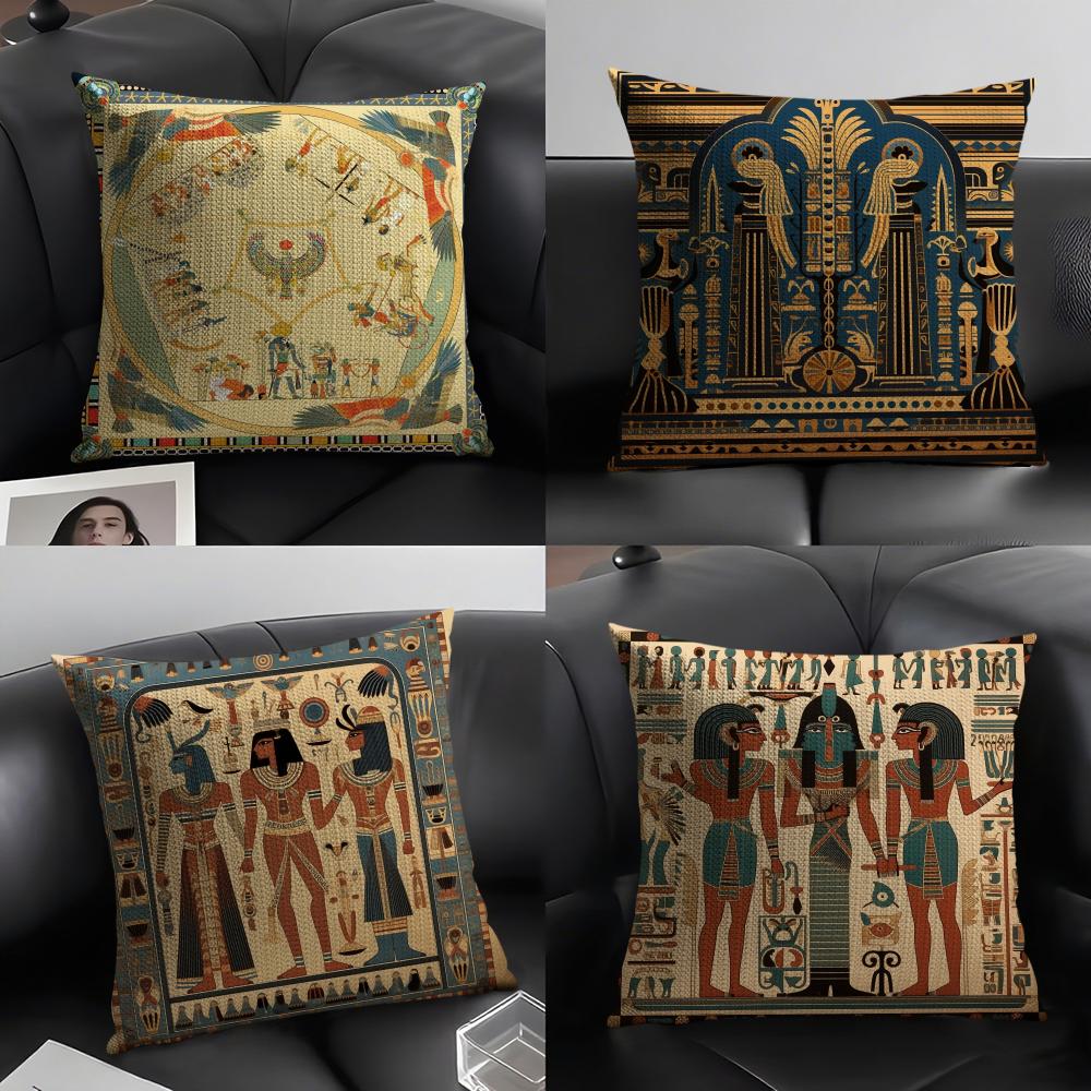 مصر فرعون نمط كيس وسادة الكتان - مراجعة Home Textiles Egypt وسعره