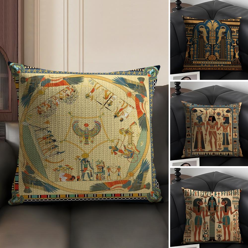 مصر فرعون نمط كيس وسادة الكتان - مراجعة Home Textiles Egypt وسعره