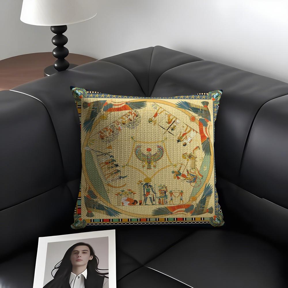 مصر فرعون نمط كيس وسادة الكتان - مراجعة Home Textiles Egypt وسعره