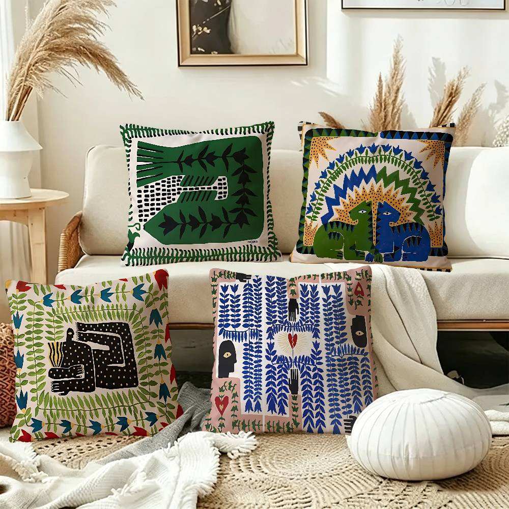 غطاء وسادة بتصميم نمر وفهد من  - مراجعة Home Textiles Egypt وسعره