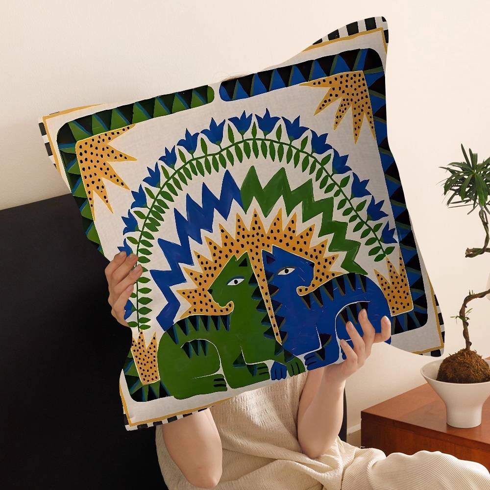 غطاء وسادة بتصميم نمر وفهد من  - مراجعة Home Textiles Egypt وسعره