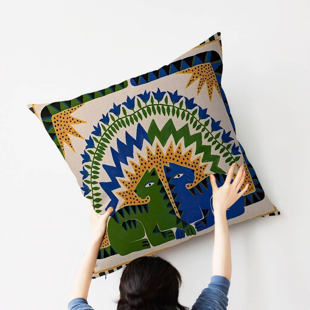 غطاء وسادة بتصميم نمر وفهد من  - مراجعة Home Textiles Egypt وسعره