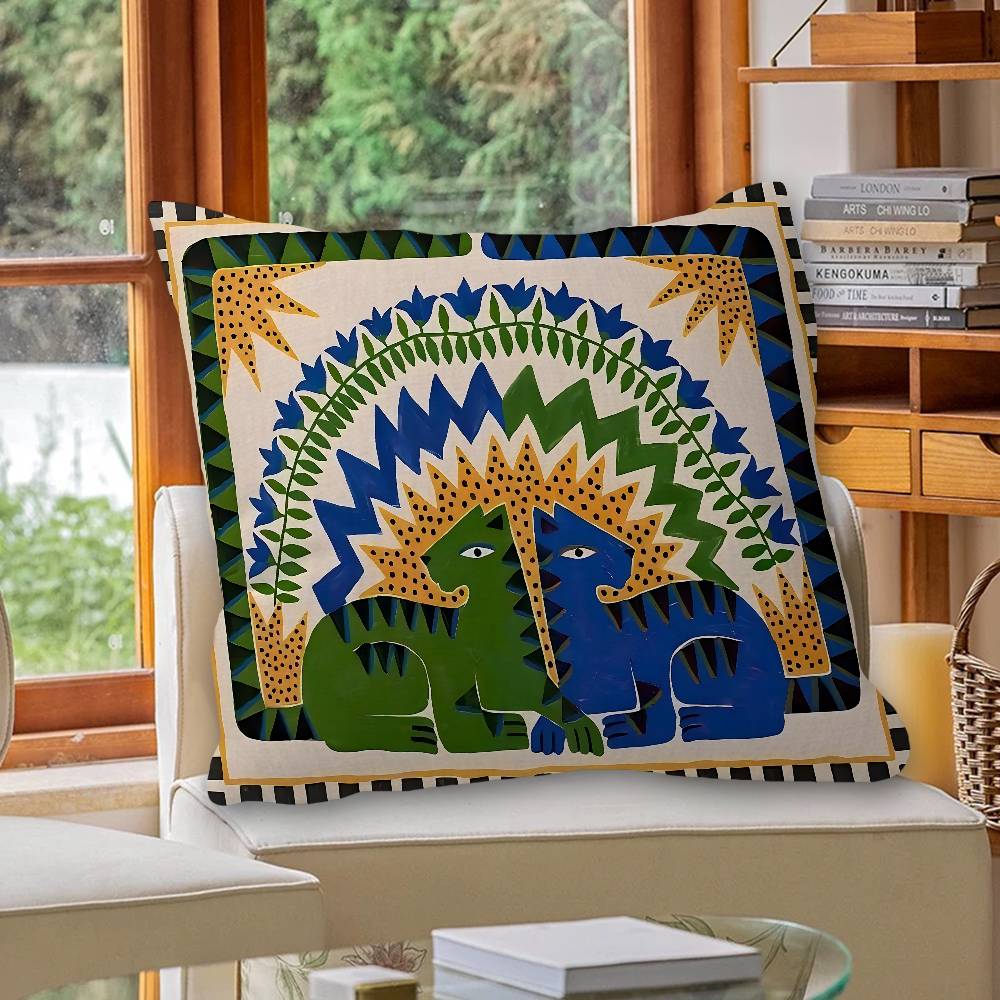 غطاء وسادة بتصميم نمر وفهد من  - مراجعة Home Textiles Egypt وسعره