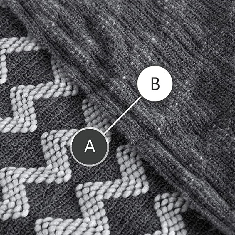بطانيات رمي محبوكة رمادية مقاس - مراجعة Throw Blanket Chunky Knit وسعره