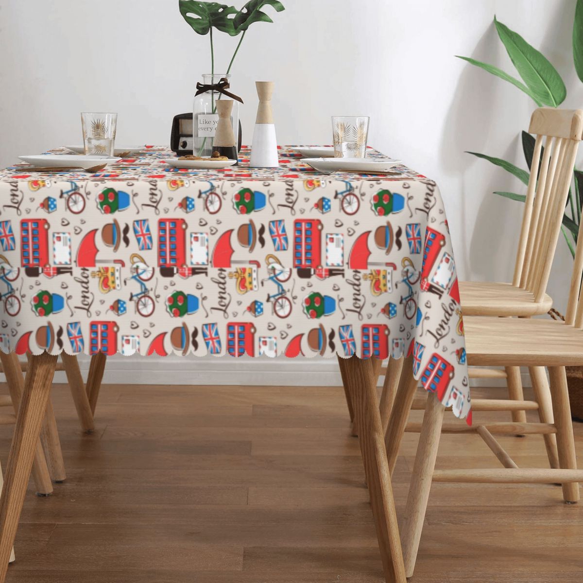 مفرش طاولة مقاوم للماء بنمط لن - مراجعة Home Textiles London وسعره