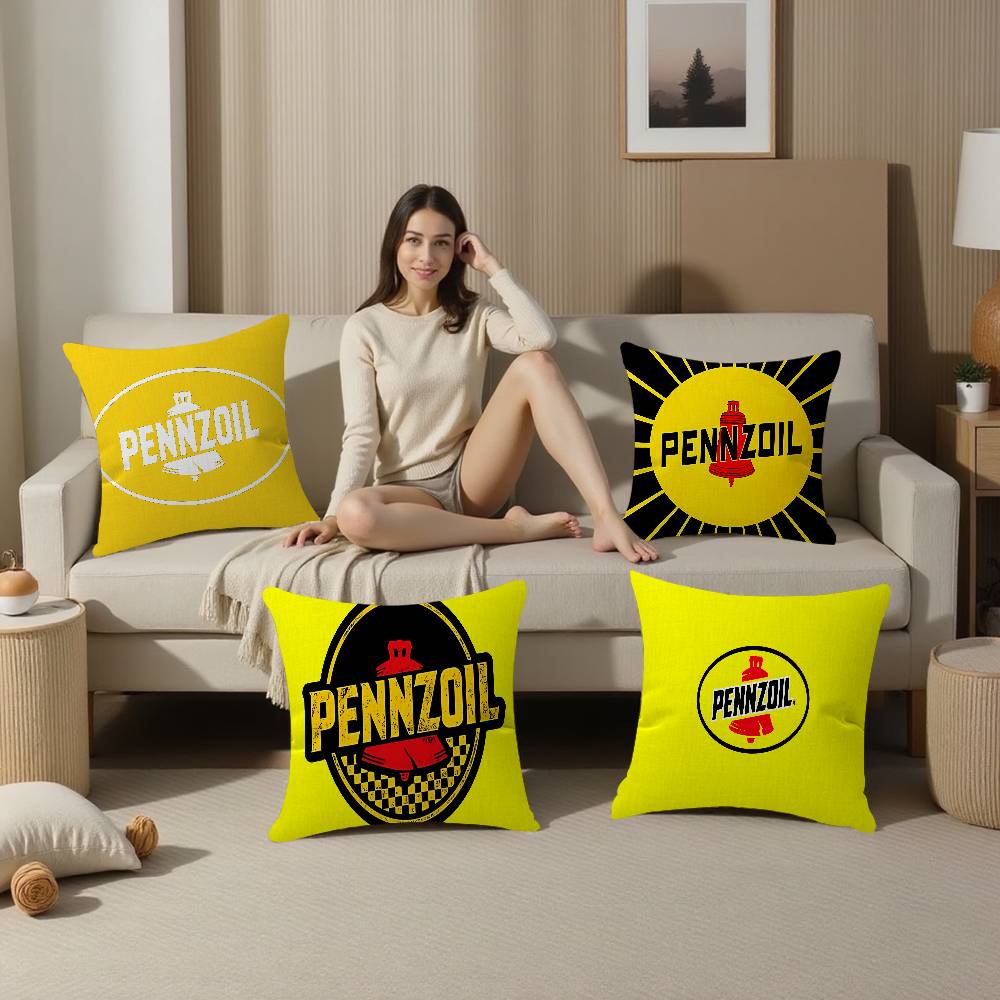 غطاء وسادة بتصميم شعار PENNZOI - مراجعة Home Textiles Logo وسعره