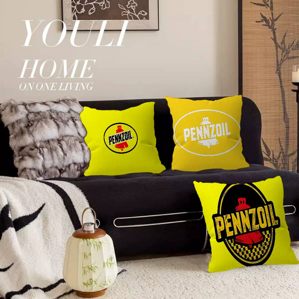 غطاء وسادة بتصميم شعار PENNZOI - مراجعة Home Textiles Logo وسعره