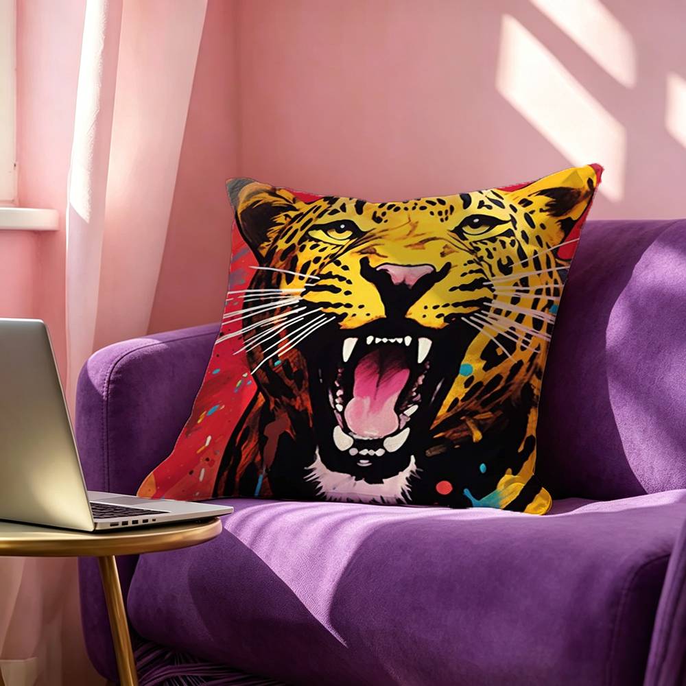 غطاء وسادة مربع الشكل مطبوع عل - مراجعة Home Textiles Egypt وسعره