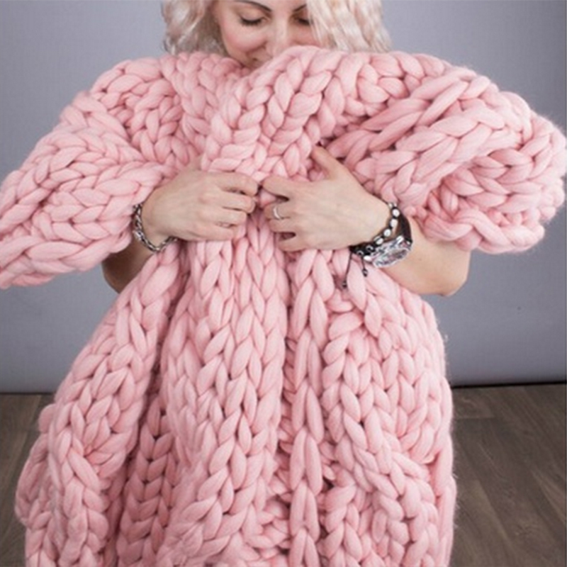 موضة يد مكتنزة دثار محبوك غزل  - مراجعة Throw Blanket Chunky Knit وسعره