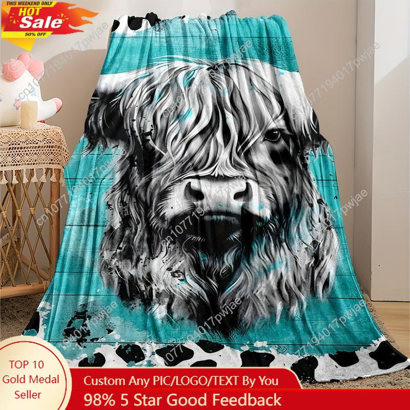 بطانية صوف من الفلانيل البقرة  - مراجعة Throw Blanket Chunky Knit وسعره