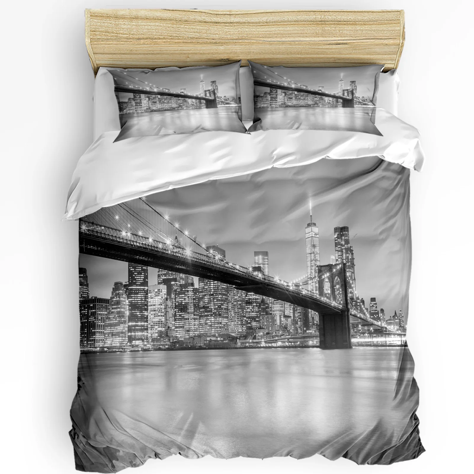 3 قطعة طقم سرير رمادي مدينة ني - مراجعة Home Textiles New York وسعره
