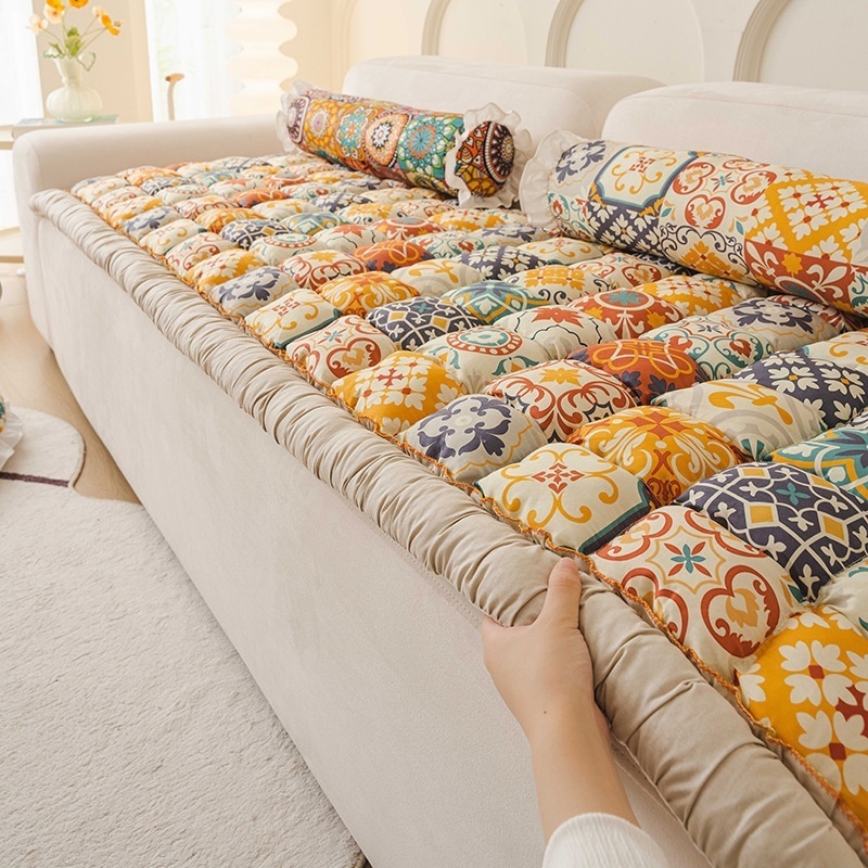 غطاء أريكة قطني سميك مضاد للان - مراجعة Floor Cushion Pouf وسعره