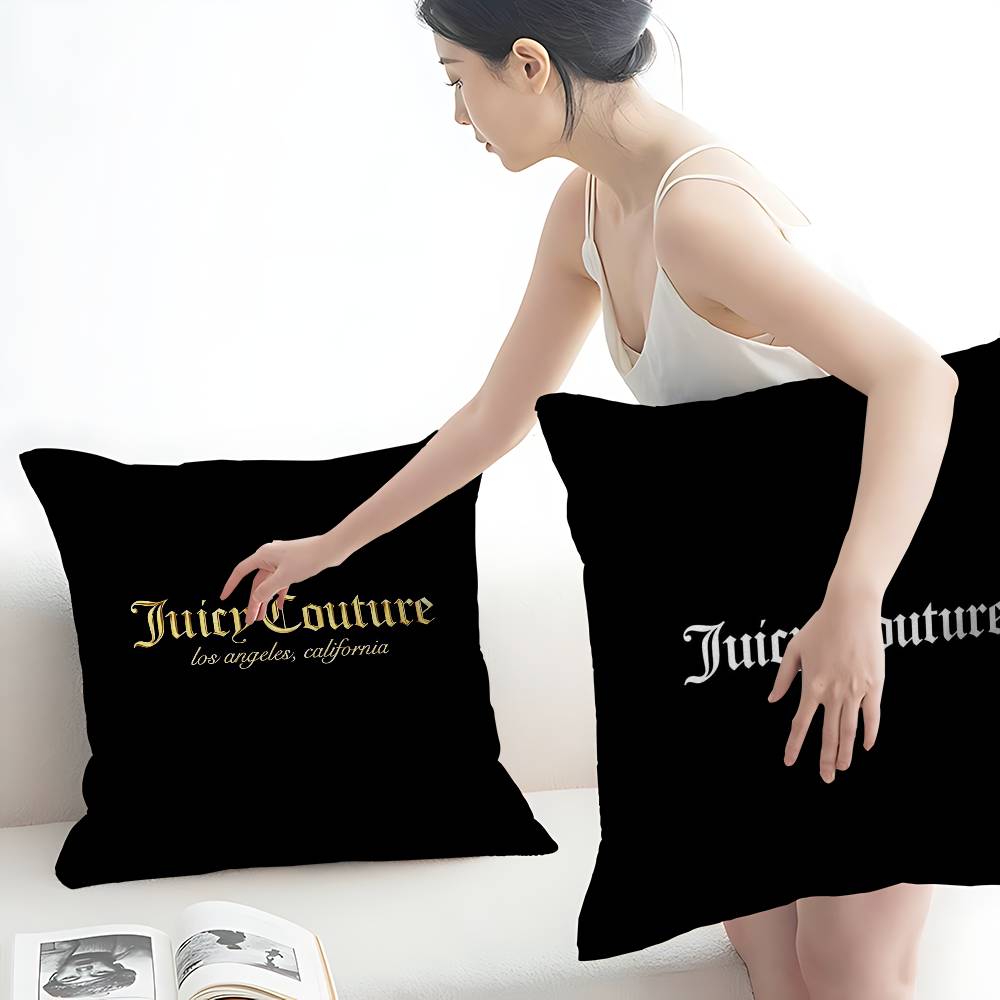 غطاء وسادة مخصص بشعار J-Juicy  - مراجعة Home Textiles Logo وسعره