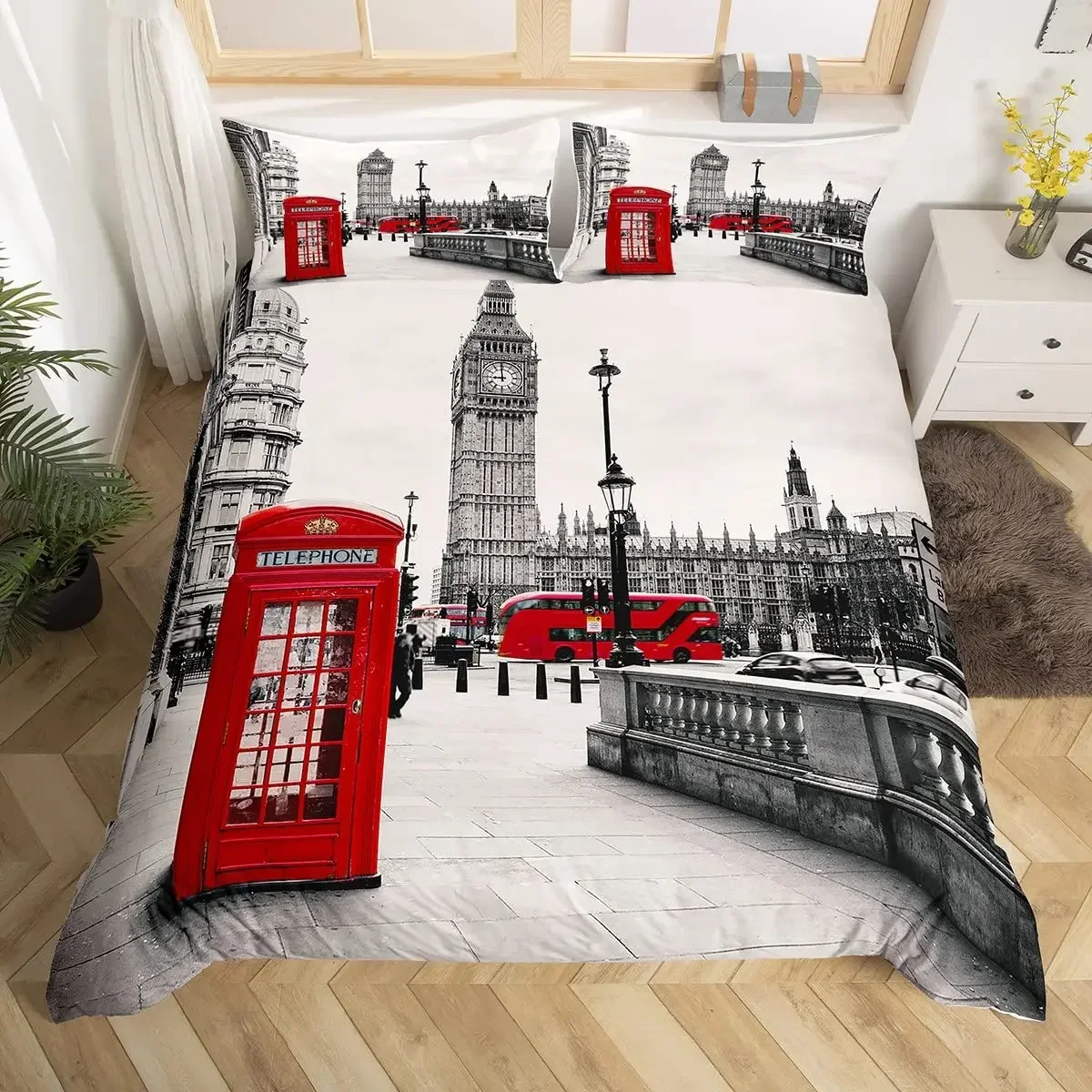 لندن كشك الهاتف مريح لحاف غطاء - مراجعة Home Textiles London وسعره