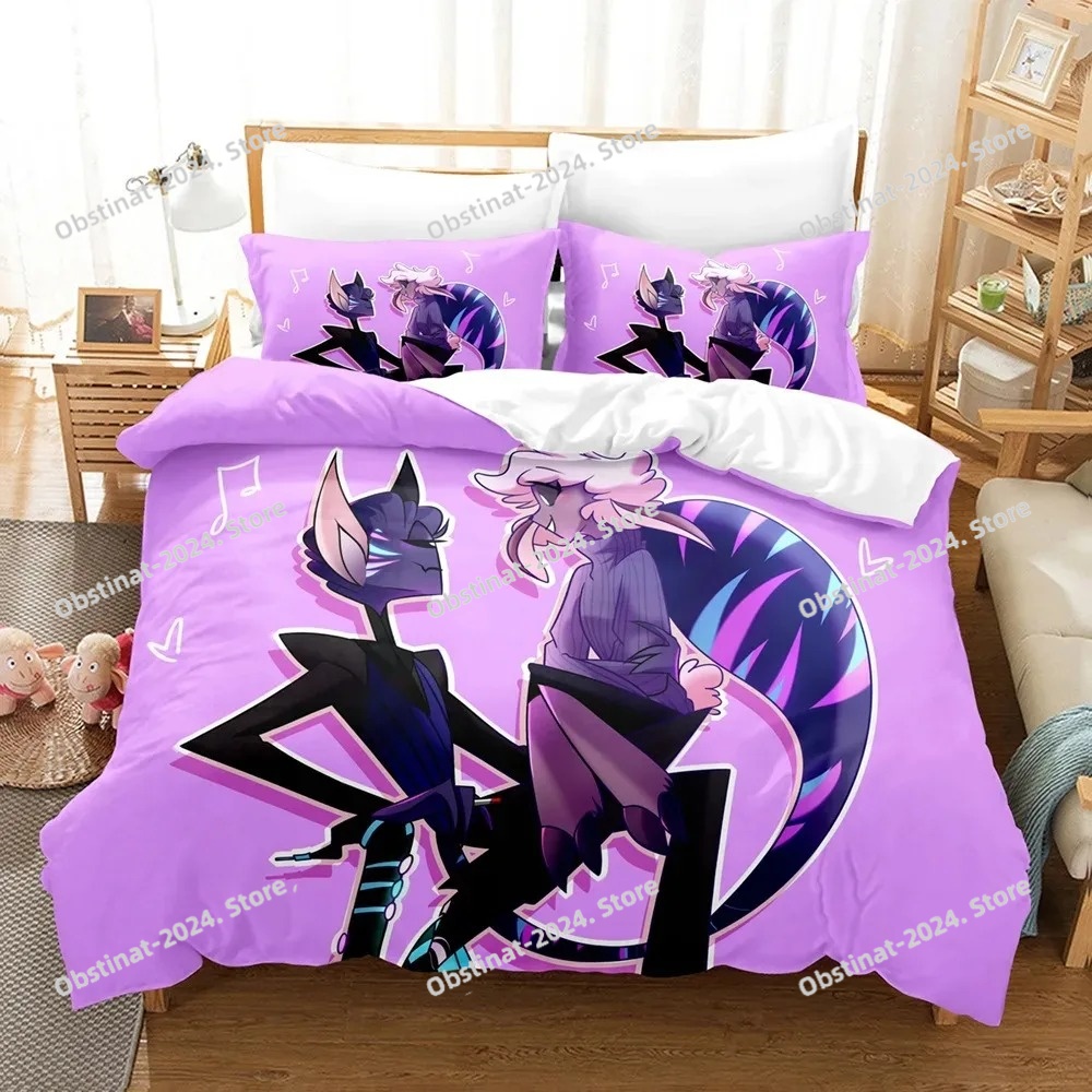 موضة الكرتون Hazbin طقم سرير ا - مراجعة Home Textiles Classic Fashion وسعره