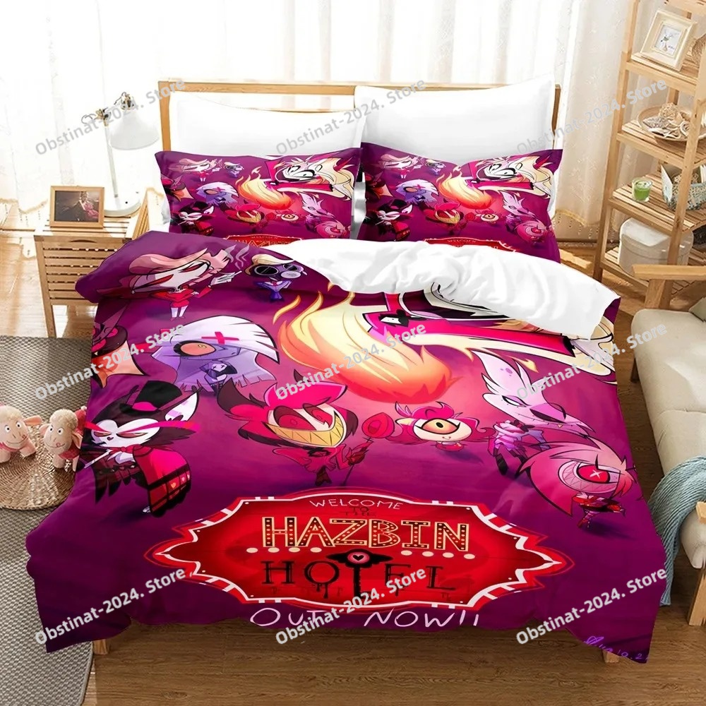 موضة الكرتون Hazbin طقم سرير ا - مراجعة Home Textiles Classic Fashion وسعره